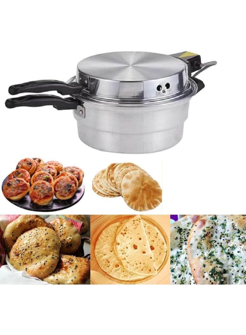 AMM Arabic Khameer Bread Maker 32cm | Mini Electric Oven for Pita, Khubz & Mini Pizza | Aluminum Non-Stick Plate, 1200W, Fast Heat - Image 2